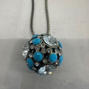 Long turquoise pendant